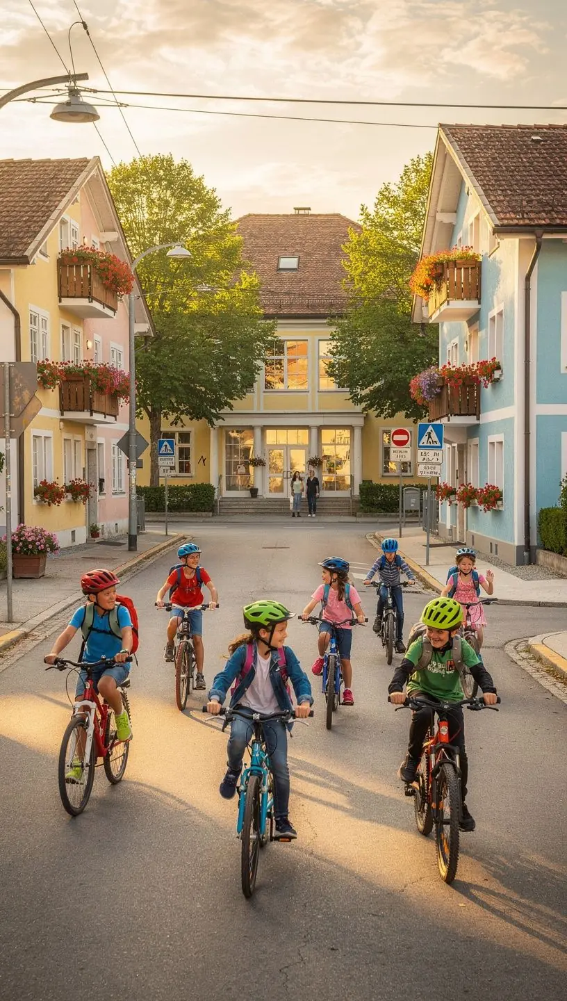 Schule und Park in fußläufiger Entfernung, perfekt für Familienaktivitäten.
